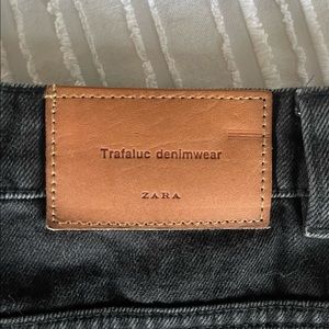 Zara Black High Waisted Jean Shorts